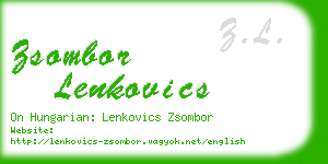 zsombor lenkovics business card